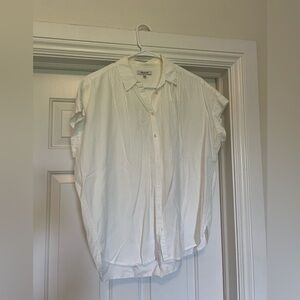 Madewell Women’s Cotton Boxy Cap Sleeve Button Down Shirt